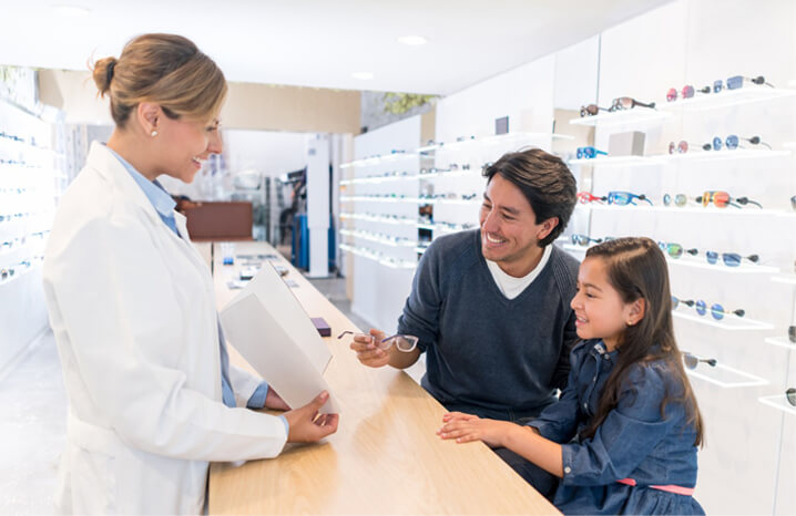 Father and daughter eyewear at La Paz Optometric Center in Laguna Hills